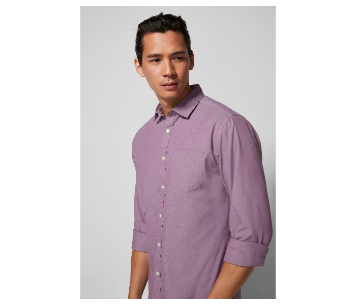 Springfield 027483681 Small Long Sleeve Plain Shirt for Men - Purple - Zoom Image 2