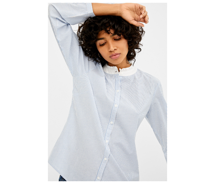 Springfield 679641916 Size 36 Long Sleeve Blouse for Women - Light Blue - Zoom Image 2