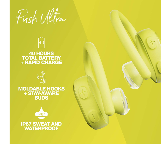 Skullcandy Push Ultra True Wireless Earbuds - Yellow - Zoom Image 3