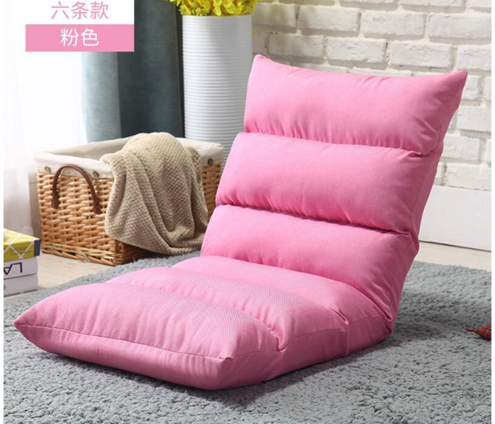 FN-Foldable Cushion Chair Single Small Sofa Bed - Pink - Zoom Image