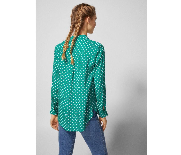 Springfield 679556025 Size 42 Long Sleeve Blouse for Women - Green - Zoom Image 3