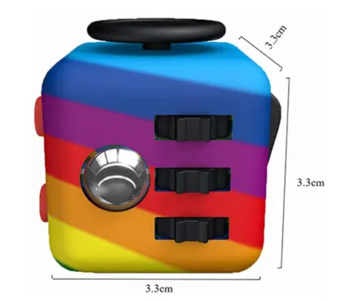 Generic Rainbow Rubik Cube Toy Fidget Toy - Zoom Image 3