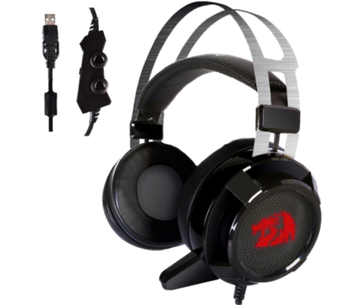 Redragon H301 USB SIREN2 7.1 Channel Individual Vibration Noise Canceling Surround Stereo Gaming Headset with Mic - Black - Zoom Image 1