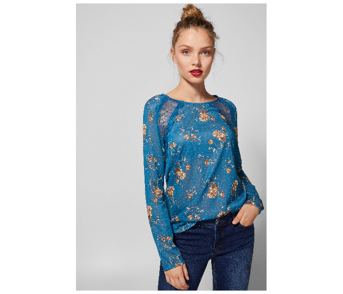 Springfield 676395219 Small Long Sleeve T-Shirt for Women - Blue - Zoom Image 1