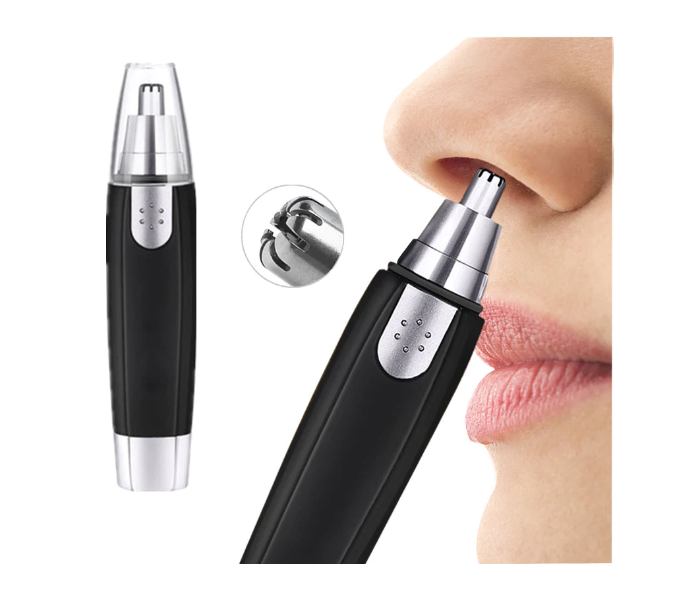 Professional Painless Eyebrow Nose and Facial Hair Trimmer for Men - Black - Zoom Image 1