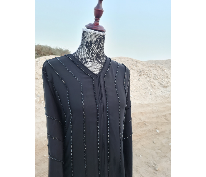 Casting Pearls JANNAT Casual Large Collections Flowing Lines Hand Work  In Yolk  Portion And Sleeves - Black - Zoom Image 6