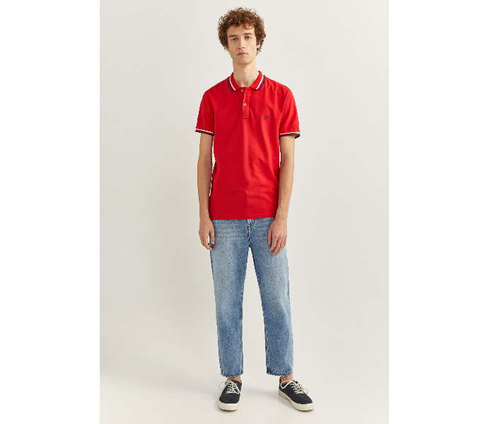 Springfield 143773961 Small Basic Slim Fit Polo Shirt for Men - Red - Zoom Image 1