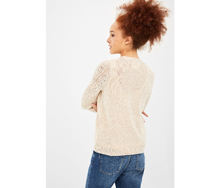 Springfield 134688197 Small Cardigan Tricot for Women - White - Zoom Image 3