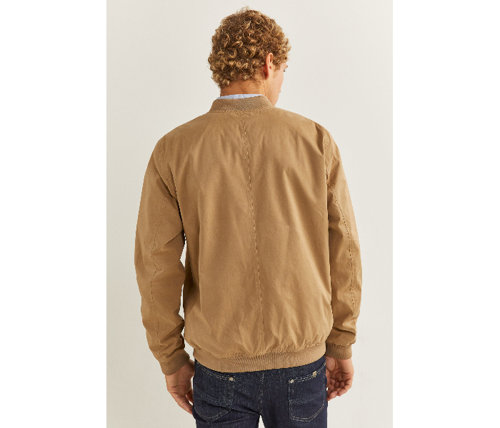 Springfield 283940754 XXL Cotton Sports Jacket for Men - Camel - Zoom Image 3