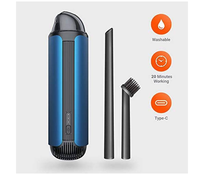 Porodo PD-VACPOR-BL 80W Handheld Portable Cordless Vacuum Cleaner - Blue - Zoom Image 2