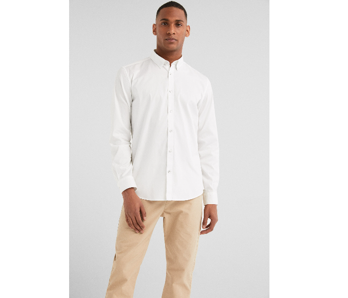 Springfield 151548999 XS Long Sleeve Stipped Business Shirt for Men - White - Zoom Image 1