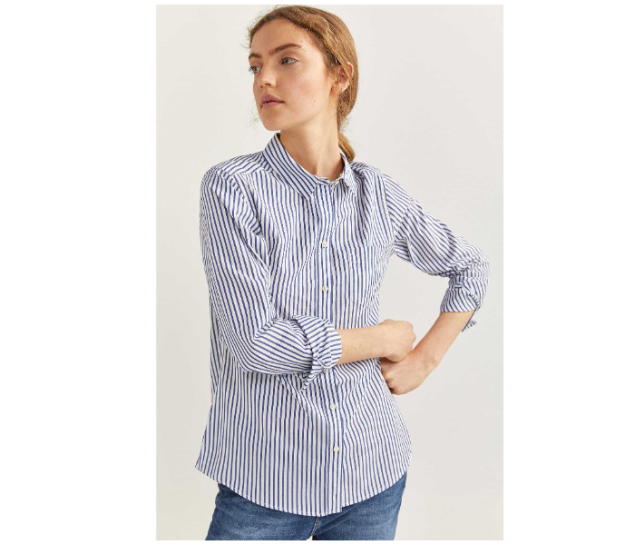 Springfield 679733416 Size 34 Long Sleeve Blouse for Women - Light Blue - Zoom Image 2