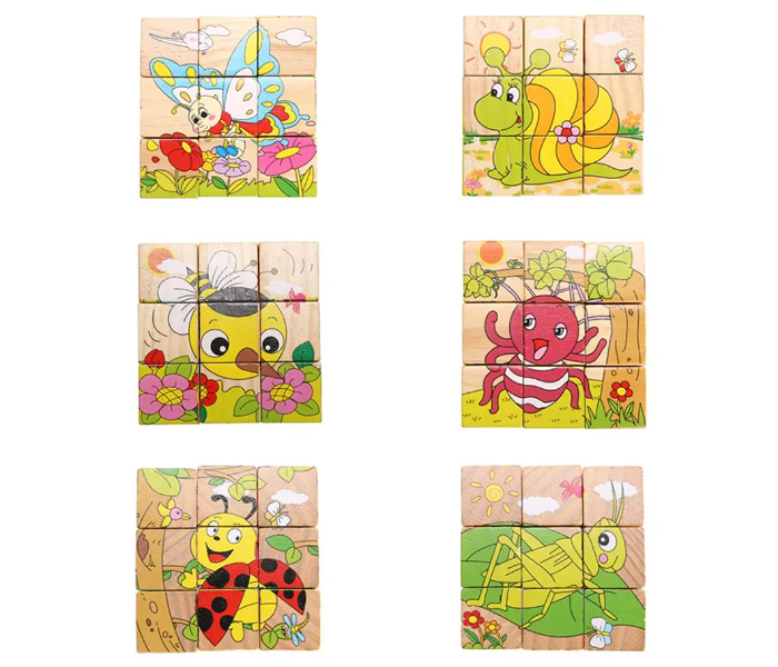 Generic Wooden Blocks Animals Jigsaw Puzzle - Zoom Image 1