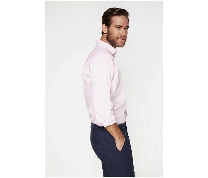 Springfield 151342775 Large Long Sleeve Stipped Business Shirt for Men - Purple - Zoom Image 2