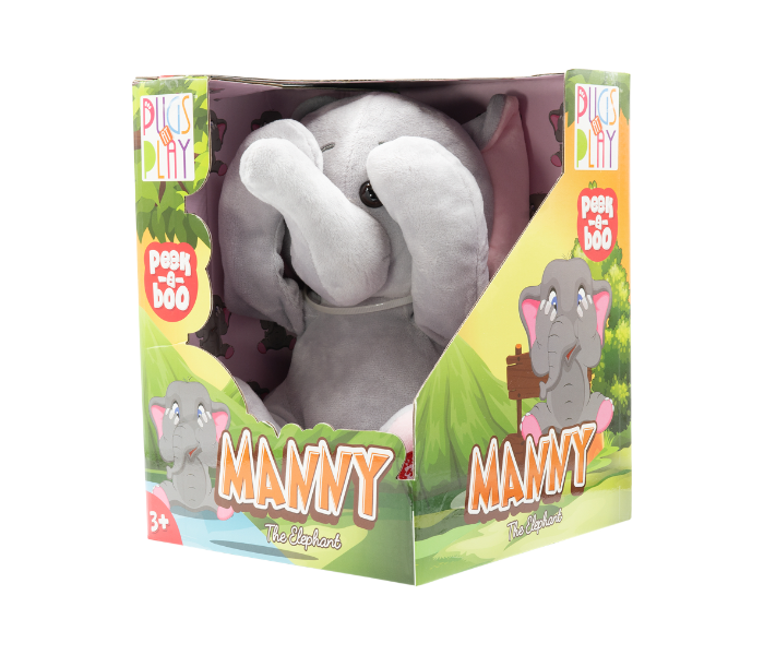 Pugs At Play ST-PAP21 Peek a Boo Manny Elephant for Kids - Grey - Zoom Image 6