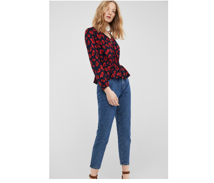 Springfield 679505617 Size 40 Long Sleeve Blouse For Women - Red and Blue - Zoom Image 1