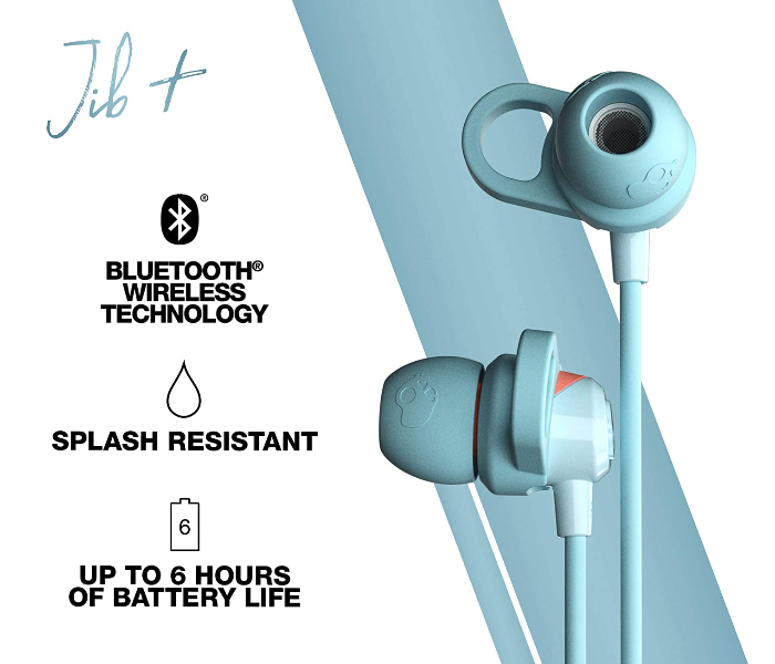 Skullcandy JibPlus Wireless Simplicity Earbuds - Bleached Sky Blue - Zoom Image 3