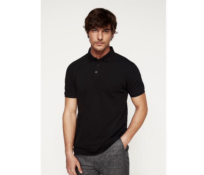 Springfield 146329201 Small Polo Shirt for Men - Black - Zoom Image 3