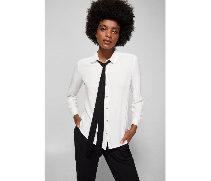 Springfield 679462998 Size 42 Long Sleeve Blouse for Women - White - Zoom Image 1