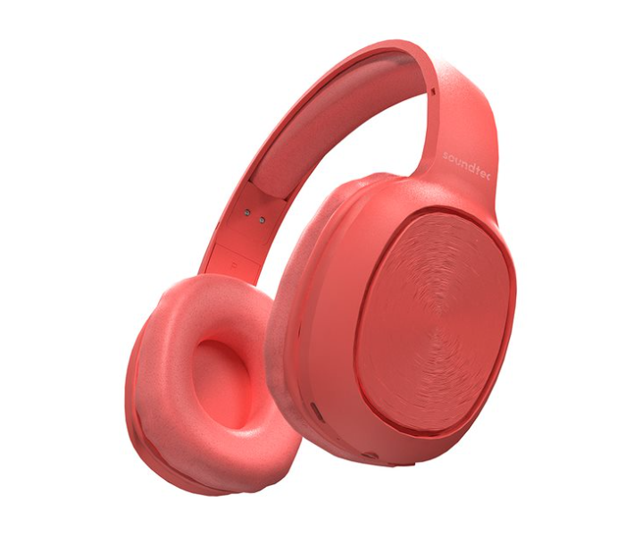 Porodo PD-STWLEP001-RD Wireless Soundtec Sound Pure Bass Headphones with Noise Cancelling - Red - Zoom Image