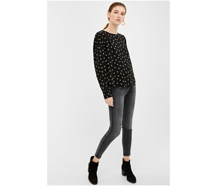 Springfield 679639701 Size 42 Long Sleeve Blouse for Women - Black - Zoom Image 1