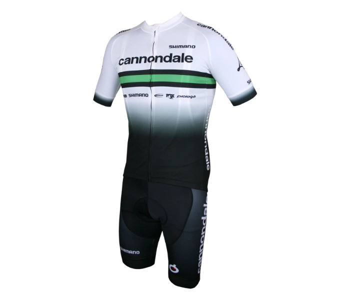 Cannondale Large Short Sleeve Road Bike Cycling Jersey - White and Black - Zoom Image