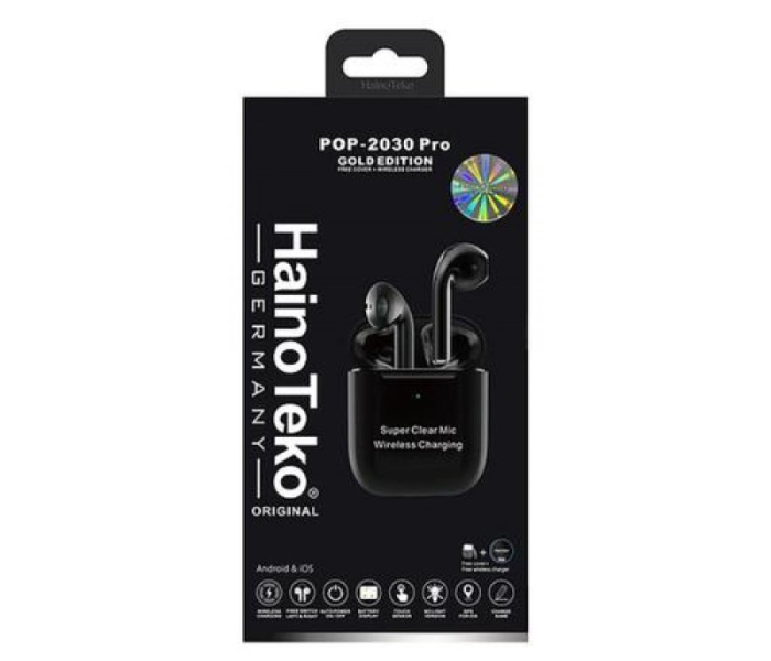 Haino TekoPop 2020 Pro EarPods with Wireless Charging - Black - Zoom Image