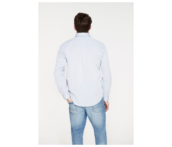 Springfield 027350310 Extra Small Long Sleeve Plain Shirt for Men - Navy - Zoom Image 3