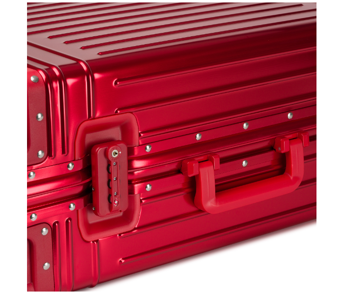 Kenza SV386 20 Inch Magma Superior Aluminium Ultra Light Hardside Expandable Zipperless Luggage Bag with Built-In TSA Lock and Spinner Wheels - Red - Zoom Image 4