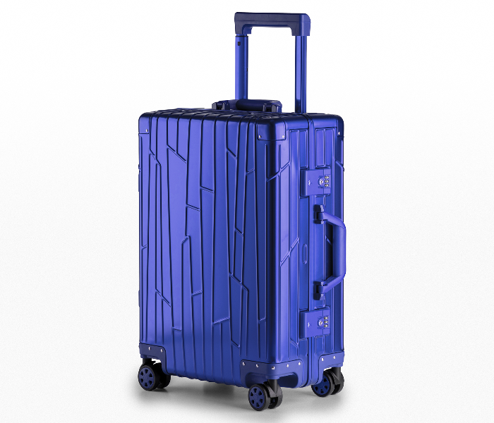 Kenza SV355 20 Inch Prime Superior Aluminium Ultra Light Hardside Expandable Zipperless Luggage Bag with Built-In TSA Lock and Spinner Wheels - Blue - Zoom Image 1