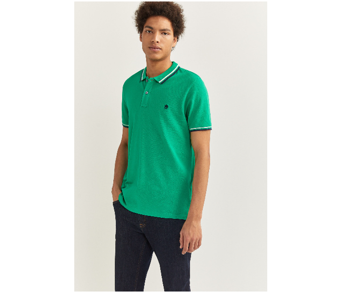 Springfield 143773922 XS Basic Slim Fit Polo Shirt for Men - Green - Zoom Image 1