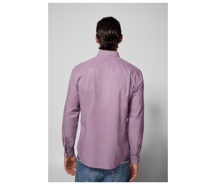 Springfield 027483681 Small Long Sleeve Plain Shirt for Men - Purple - Zoom Image 3