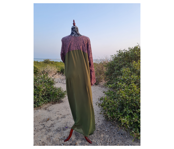 Casting Pearls ILHAM Free Size Formal Wears Street Style Abaya With Outer Pastel Green Jacket - Zoom Image 5