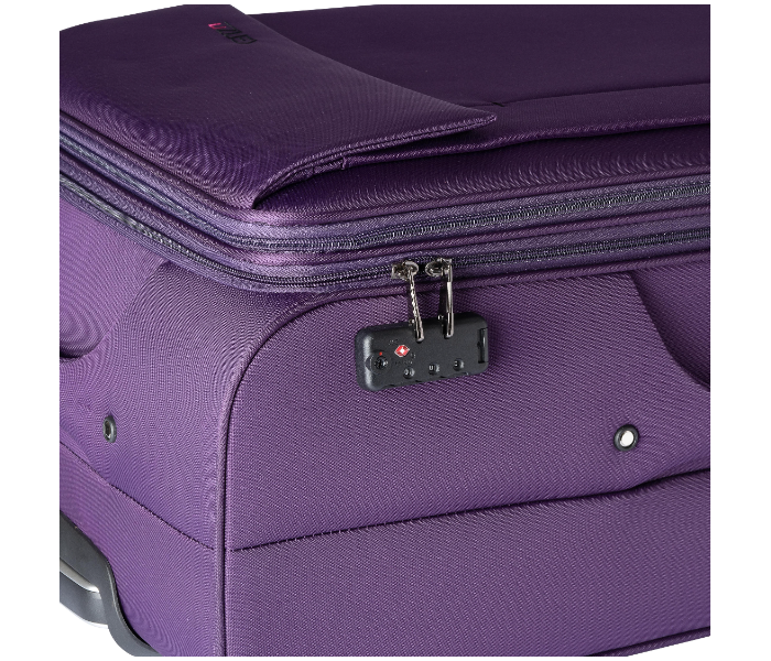 Kenza SV363 3 Piece Drift Softside Expandable Luggage Bag Set with Built-In TSA Lock and Spinner Wheels - Purple - Zoom Image 4