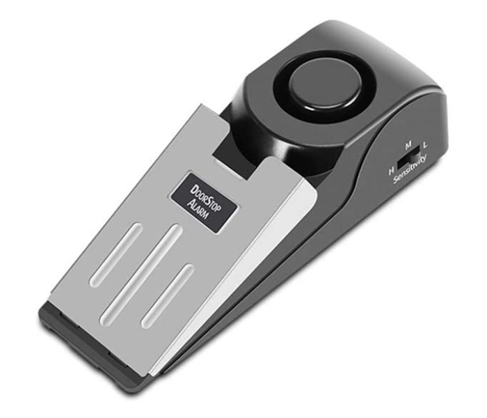 Portable Mini Door Stopper Alarm - Black - Zoom Image 2