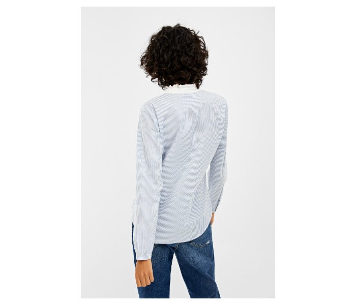 Springfield 679641916 Size 36 Long Sleeve Blouse for Women - Light Blue - Zoom Image 4