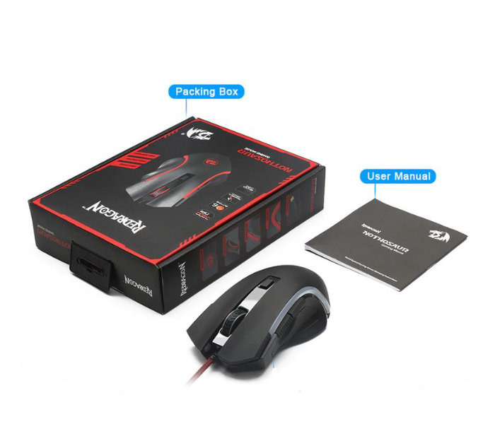 Redragon Nothosaur M606 Wired Laser Gaming Mouse - Black - Zoom Image 7