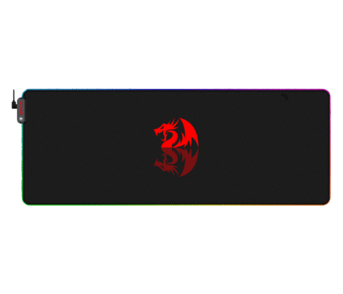 Redragon P027 RGB Wired Mouse Pad with Backlight - Black - Zoom Image 1