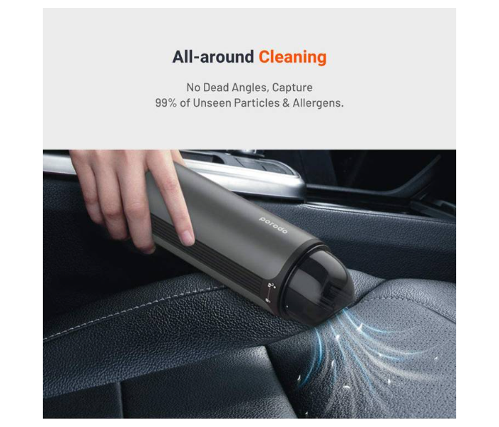 Porodo PD-VACPOR-GY 80W Handheld Portable Cordless Vacuum Cleaner - Gray - Zoom Image 3