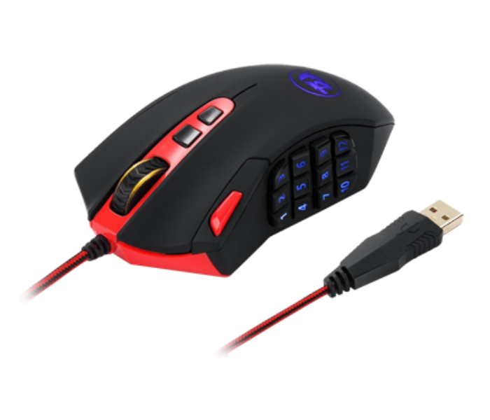 Redragon M901 Wired Gaming Mouse LED RGB with 18 Programmable Buttons and Weight Tuning - Black - Zoom Image 4