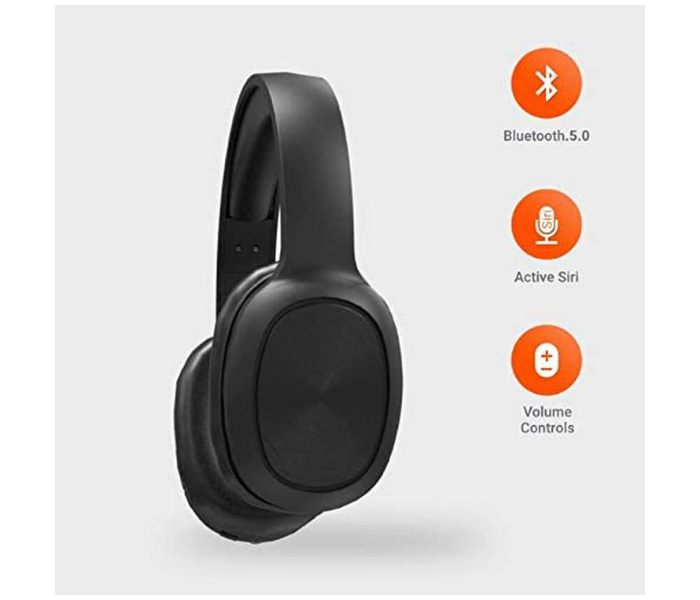 Porodo PD-STWLEP001-BK Wireless Soundtec Sound Pure Bass Headphones with Noise Cancelling - Black - Zoom Image 2