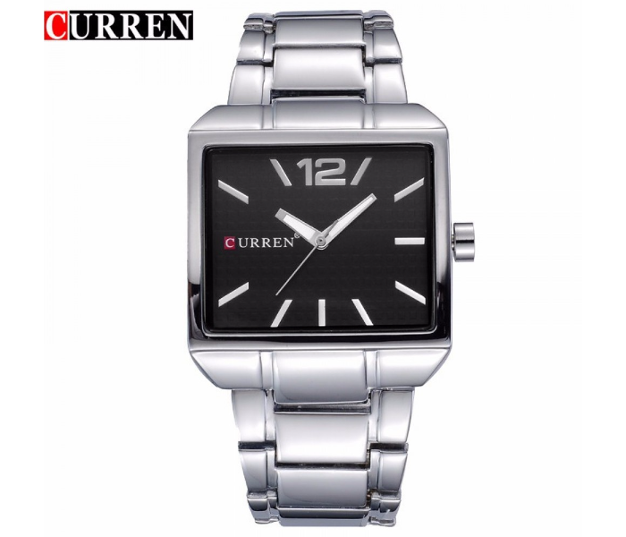 Curren M8132 Analog Chain Watch for Men - Silver - Zoom Image