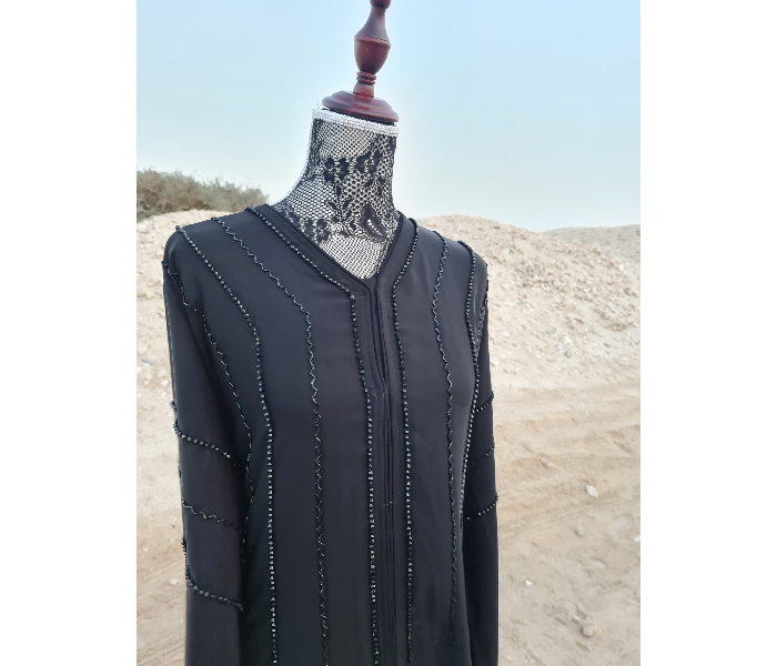 Casting Pearls JANNAT Casual Medium Collections Flowing Lines Hand Work  In Yolk  Portion And Sleeves - Black - Zoom Image 5