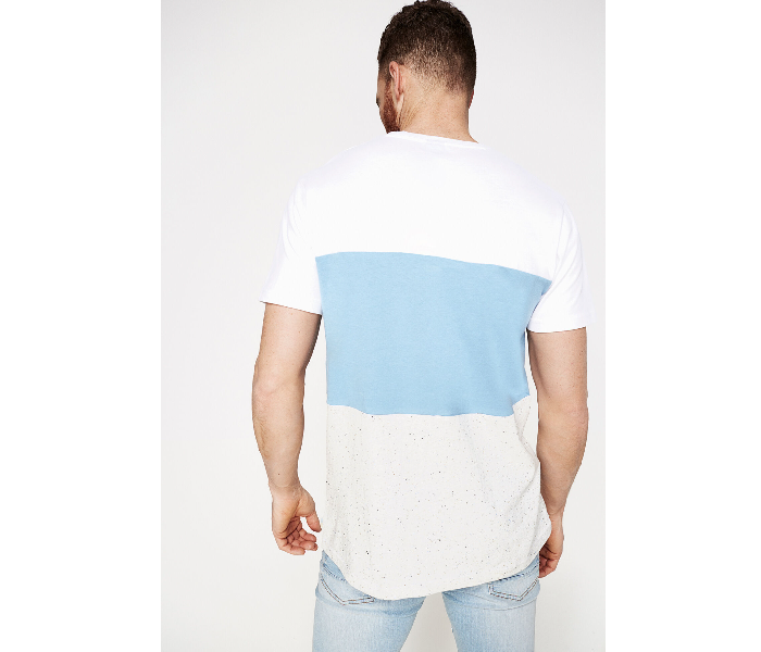 Springfield 328327596 Medium Knitted T-Shirt for Men - Light Blue - Zoom Image 3