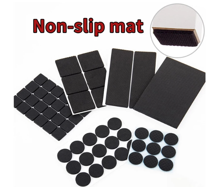 OEM 10 Piece Eva Felt Rug Square Self Adhesive Anti Slip Furniture Leg Pad - Black - Zoom Image 4