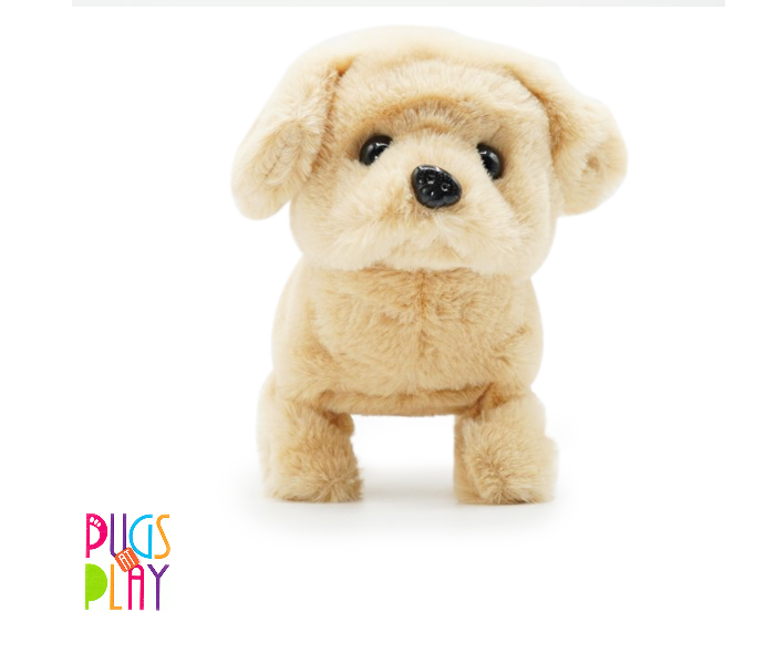 Pugs At Play ST-PAP05 Goldie Dog Toy for Kids - Beige - Zoom Image 1