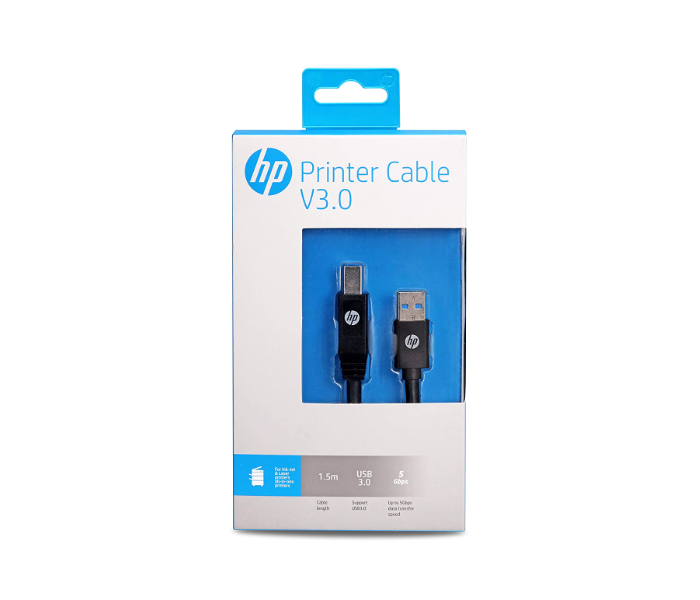 HP HP040GBBLK1.5TW V3.0 Printer Cable USB-B to USB-A - Black - Zoom Image 2