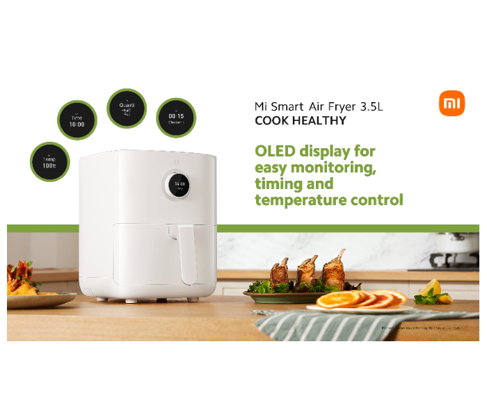 Shop Xiaomi Smart Air Fryer (White, 3.5 L) with Exciting offers