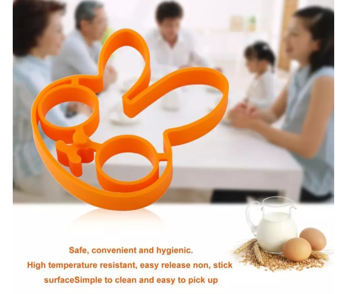 OEM Rabbit Shaped Silicone Creative Egg Mould - Orange - Zoom Image 6