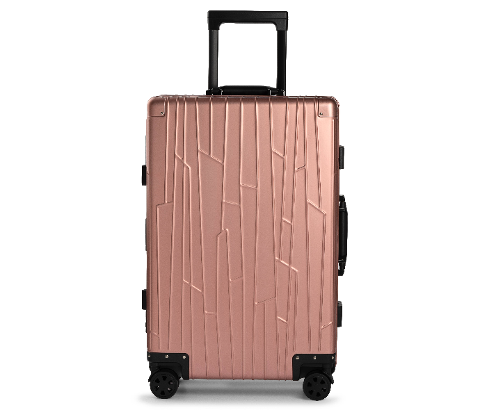 Kenza SV360 24 Inch Prime Superior Aluminium Ultra Light Hardside Expandable Built-In TSA Lock Zipperless Luggage Bag with Spinner Wheels - Rose Gold - Zoom Image 2